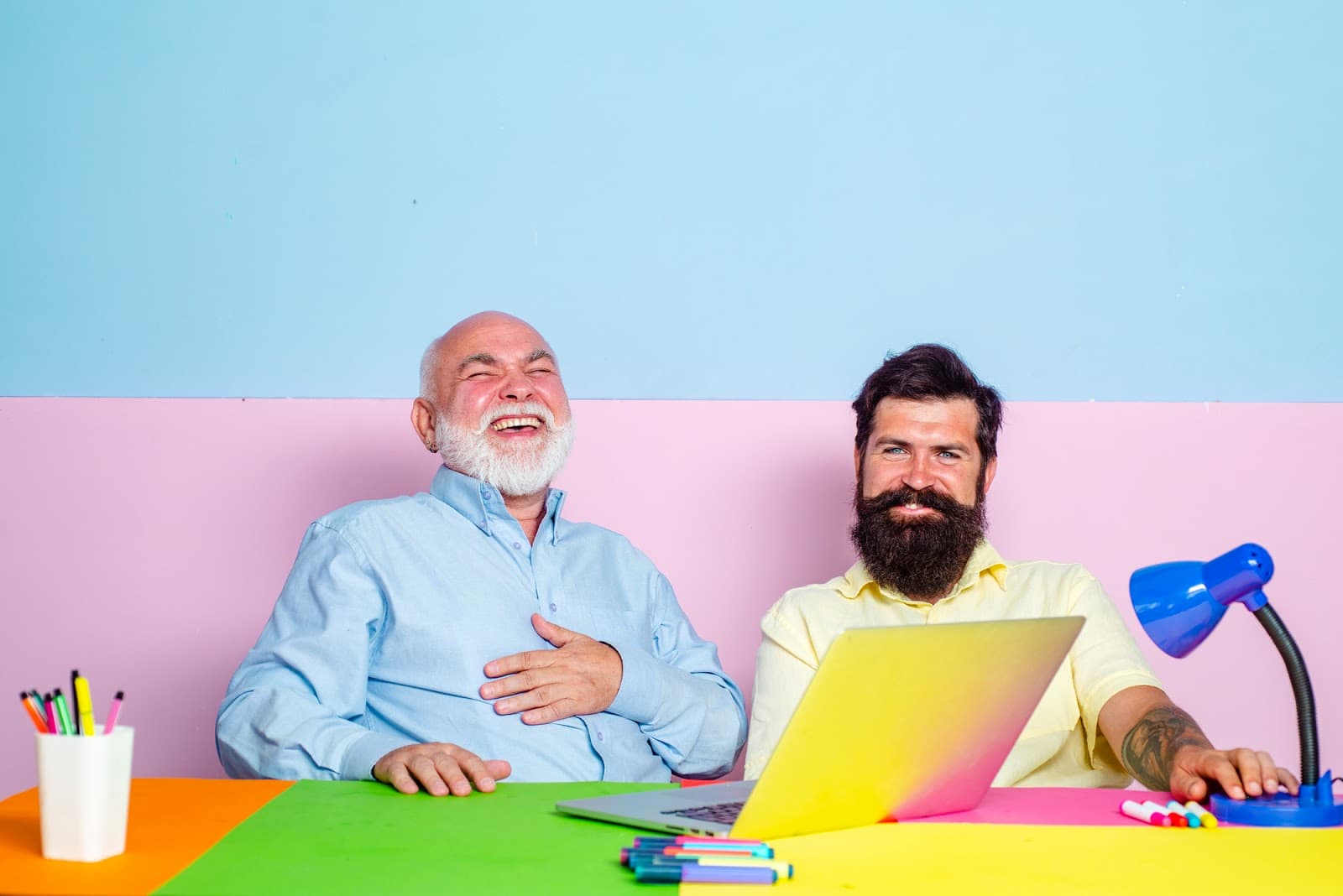 two people laughing at Funny Content