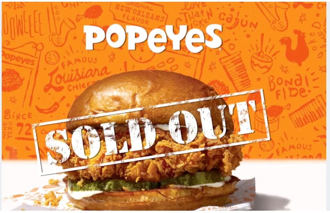 popeyes marketing success chicken sandwich