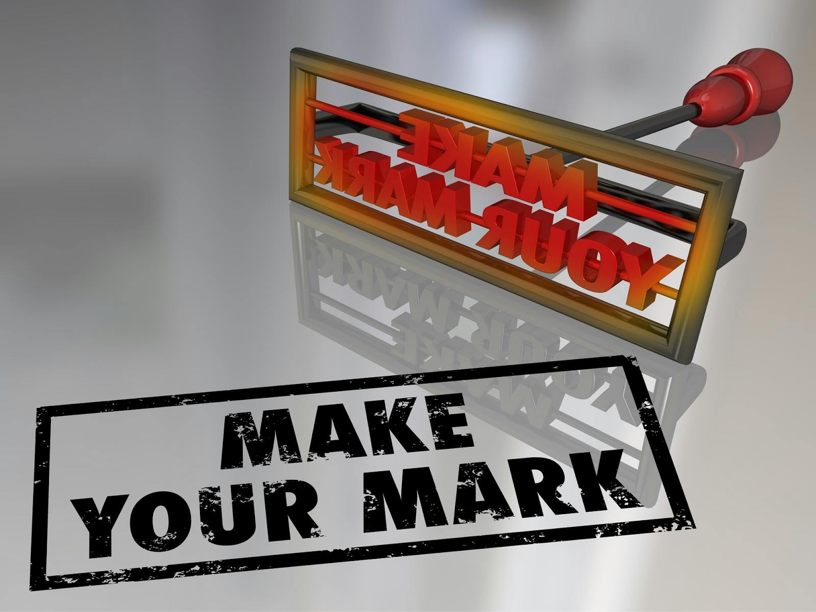 stamp that says make your mark.